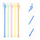 150Pcs Multi Color Musical Note Cocktail Bar Tools 8