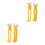 4Pièces Ouvre-Noix Multifonction Orange Confortable Résistante 2