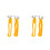 4Pièces Ouvre-Noix Multifonction Orange Confortable Résistante 7