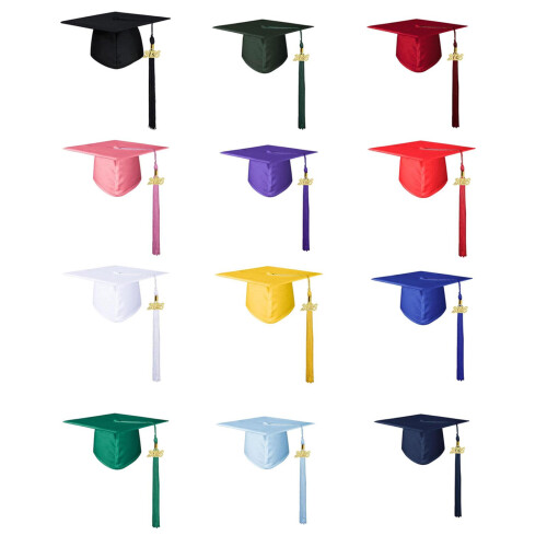 Graduation Bachelor Cap 2026 Multi-dark green Children model 2