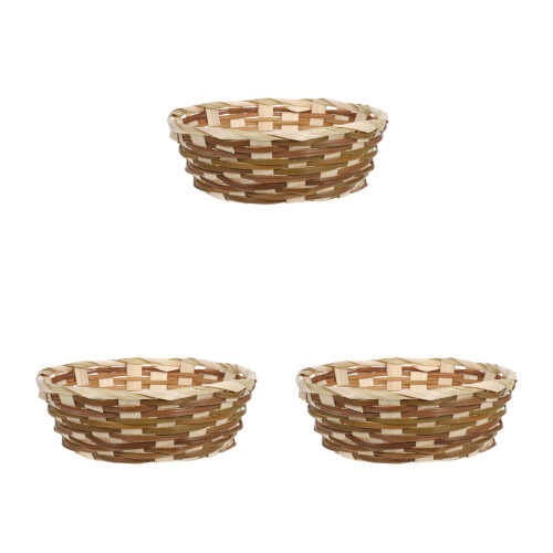 3St Bamboe Keukenmand Khaki - Multifunctionele Fruit- En Snackopberger 2