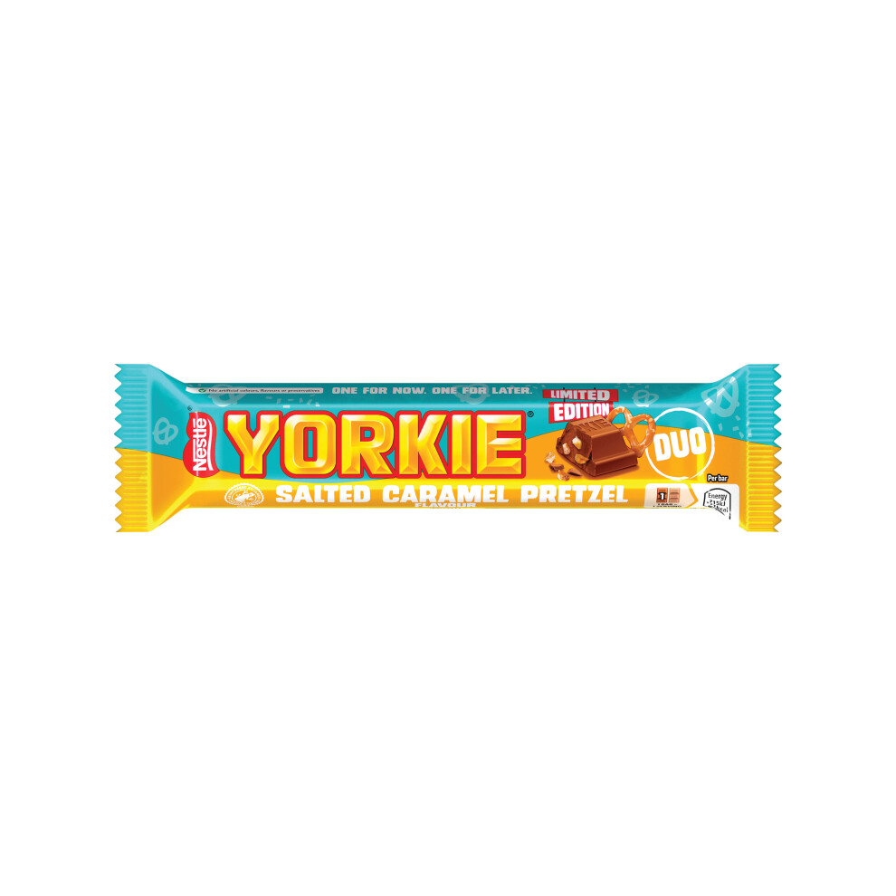 Nestle Yorkie Salted Caramel Pretzel Milk Chocolate Duo Bar 66G (Pack Of 24) 12623921
