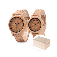 (Wooden box for couples) BOBO BIRD M11M12 Casual quartz watches for men Dial