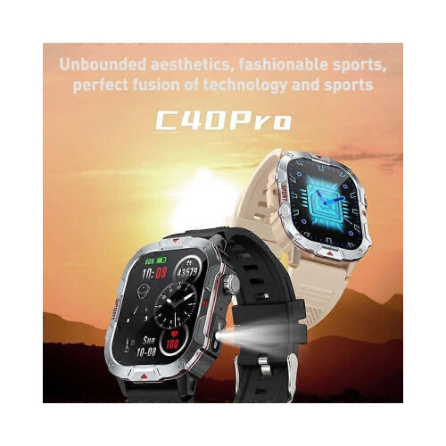 Ρολόι Bluetooth C40 Pro για υπαίθριες αθλητικές δραστηριότητες με οθόνη TFT 2,19 ιντσ 1