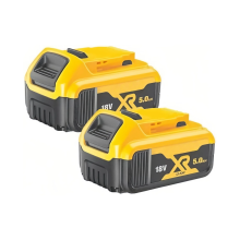 2 db DEWALT 18 V 5 Ah XR lítium-ion akkumulátor