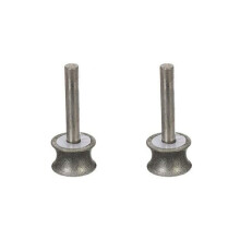 2X Discuri abrazive diamantate pentru sticlă de avioane, teșitură dreaptă, tijă de 6 mm (10 mm)