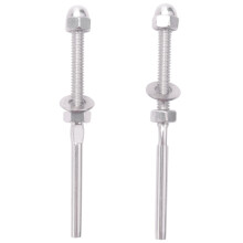 Lot de 50 tendeurs de câble de rampe en acier inoxydable avec extrémités filetées pour fil de 3,2 mm (lot de 50)