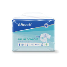 Attends Slip Air Comfort Nappies Size 8L x4 (Pack of 30) 37788