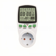 Wattmeter Forbruksmåler 16A 3680W - Bakgrunnsbelyst LCD-skjerm, Minne, Beskyttelse