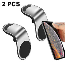 Magnetisk bilhållare för telefon (2-pack), universal luftventil magnetisk bilhållare för telefon för 3,5-7 tums mobiltelefoner