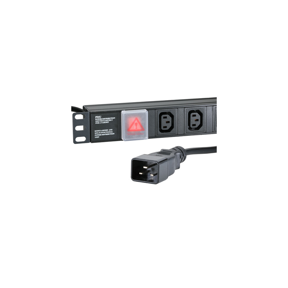 Cablenet 8 Way C13 Horizontal 1U Pdu With C20 3M Feed 5056750323987