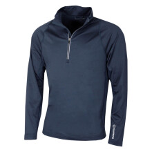 (XL, Midnight Melange/Charcoal) Sunice Mens Tobey Thermal Stretch Half-Zip Pullover Golf Sweater