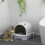 Kattenbak met deksel, schepje, bodemlade en instappedaal. 4