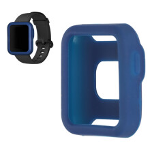 Funda de silicona azul con borde completo para Mi Watch Lite 8g