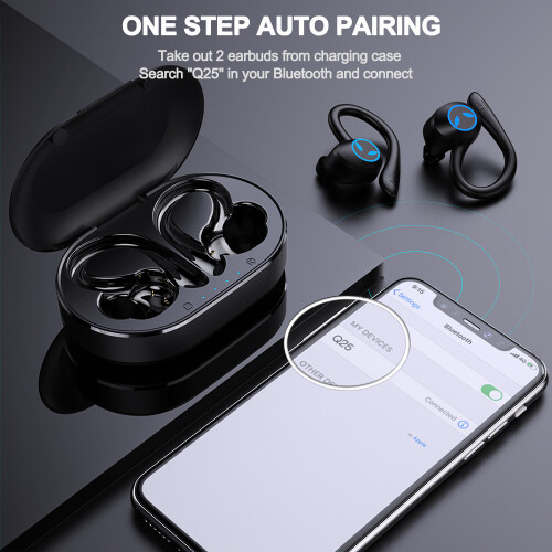 Ασύρματα ακουστικά Bluetooth, αδιάβροχα στερεοφωνικά ακουστικά ακύρωσης θορύ 2