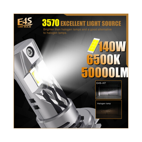 Λαμπτήρας προβολέα LED H7 50000LM 140W Μίνι ασύρματος CSP λαμπτήρας αυτοκινήτου με αν 1