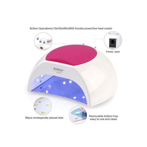 Λάμπα νυχιών UV LED 48W με 4 ρυθμίσεις χρονοδιακόπτη Επαγγελματική λάμπα φωτοθ 2
