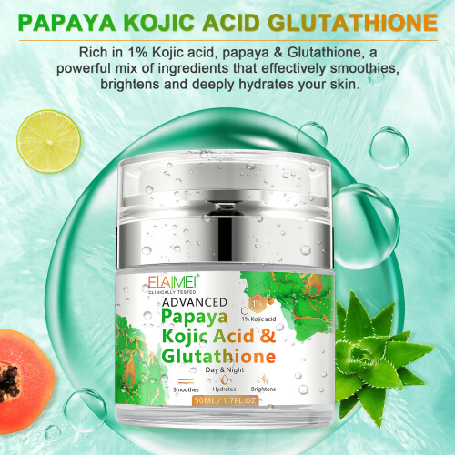 Creme de prensagem de creme de glutationa com ácido kójico de mamão 50ml 1