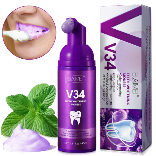 V34 Pasta Dental Mousse Limpiadora 60ml 1