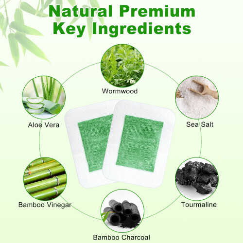 Patch per i piedi al carbone di bambù e aloe vera, 10 pezzi/confezione 2
