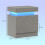 Homcom HOMCOM High Gloss Bedside Table with LED Light and 2 Drawers, Grey 3