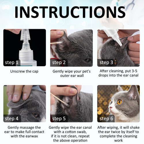 Pet Ear Cleaning Solution To Remove Earwax And Ear Mites 50ml 1