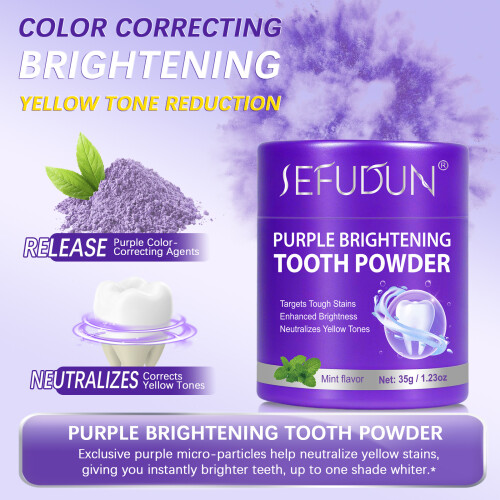 Pó de beleza de dente roxo 35 g/caixa 2