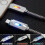 (silver,One size)Usb31 Nylon Braided Lights Led Cable Android Sync Data Cable Typec Fast Charging Cables 2