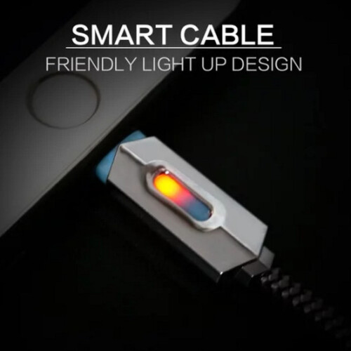 (silver,One size)Usb31 Nylon Braided Lights Led Cable Android Sync Data Cable Typec Fast Charging Cables 2