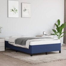 vidaXL sengestel uden madras blå 120x190 cm stof