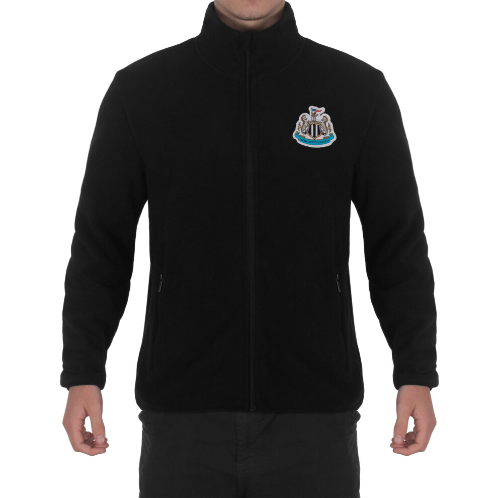 Newcastle United F.c. Men's Official Full Zip Fleece Jacket – 3XL Black