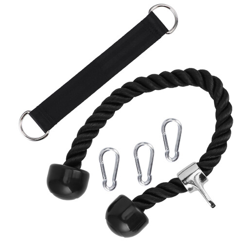 Portable 8Pcs Pulley Rope Trainer 1