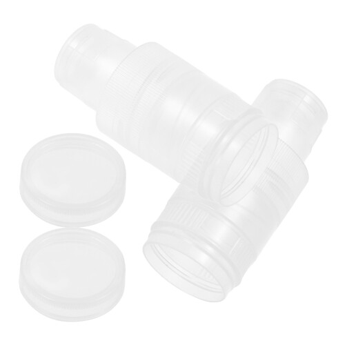 2Ensembles Couvercles Plastique Transparent Pour Potage Conserve Miel