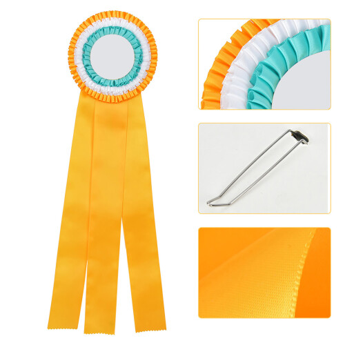 Lightweight Ribbon Rosette Badge Pin Award 1