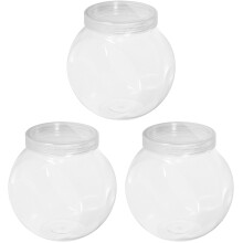 9Stk Pet Süßigkeitengläser, Weiß, Transparent, Großer Vorratsbehälter