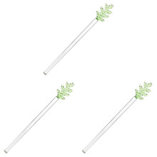 3Stk Grüne Cocktail- Und Kaffeerührstäbchen Langlebig & Elegant
