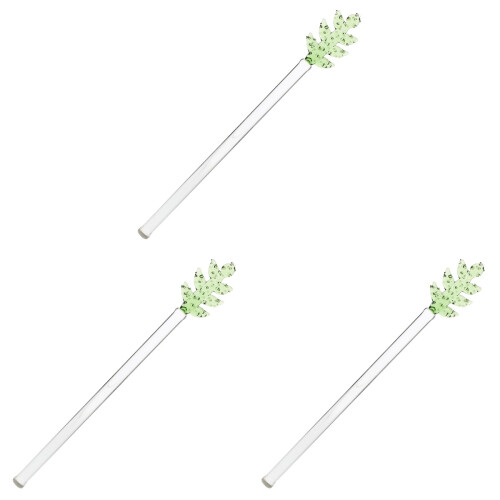 3Stk Grüne Cocktail- Und Kaffeerührstäbchen Langlebig & Elegant