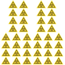 40Stk Stk Material Gelbe Labor Warnetiketten Für Biologische Sicherheit