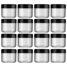60Stk Schwarze Cremedosen Kunststoff Für Kosmetik Cremes Aufbewahrung