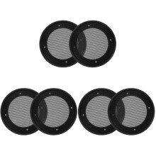 6Pièces Grilles Subwoofer Plastique Noir Design Élégant Audio