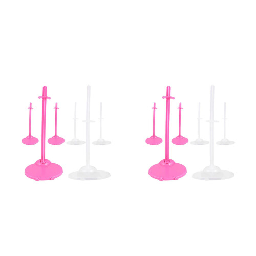 12Pcs Stable Plastic Doll Display Rack with Colorful Design