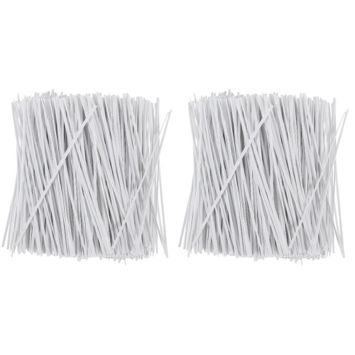 2000Pcs Reusable White Cable Tie Straps Plastic Iron Core for Tying