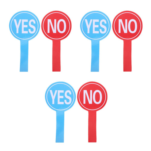 6Pcs Foam Board Classroom Voting Paddles Yes No Teacher Response Tools