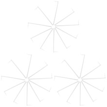60Pcs Lightweight White PVC Handheld Pinwheel Rods with Smooth Edges