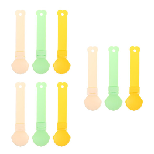 9St Kat Dispensor PP Squeeze Lepels Assorti Kleur