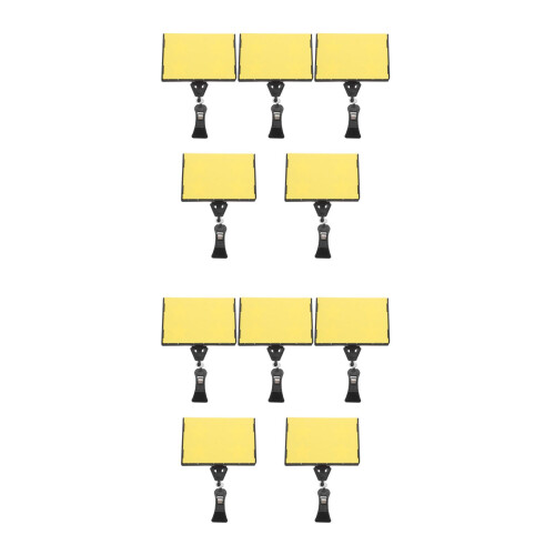 10Pcs PVC Plastic Price Tag Holders Clip on Writable Display for Shops