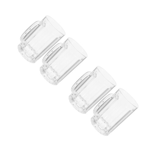 4Pcs Transparent Beer Cup Household Mugs with Handle