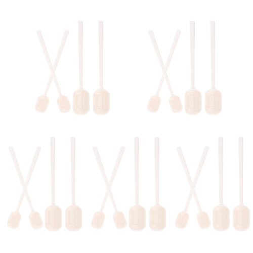 20Pcs White Plastic Coffee Teaspoon Scoop Set Mini Scooper for Jars