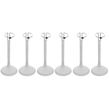 6Pcs Stable White Doll Stand Support Adjustable PVC Figure Display