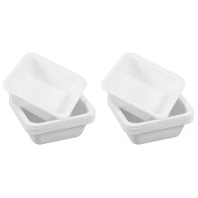 40Pcs White Weighing Trays Plastic Lab Dishes Small Weigh Boats